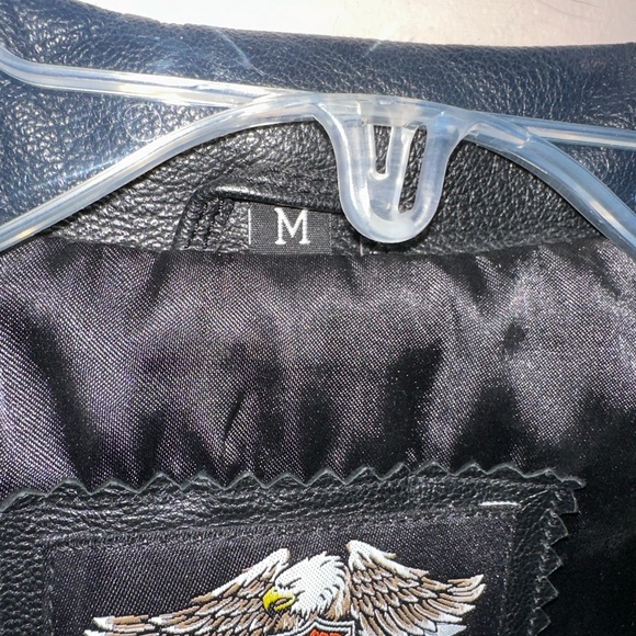 Harley Davidson leather riding jacket women’s medium with rose motif - Picture 2 of 11